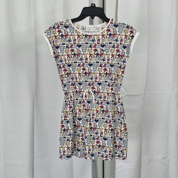 Lacoste X Keith Haring Girls Dress Size 10 Multicolor Casual 90s Artsy Kids - Picture 3 of 6